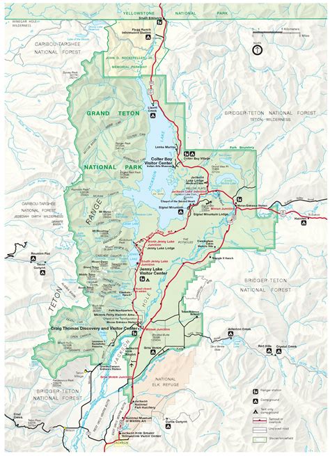 Map of Grand Tetons National Park